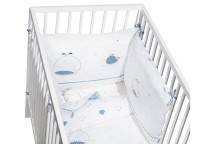 Edredon 60X120 cm Blue Baleine