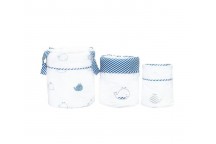 Lot de 3 panières gigognes Bue Baleine