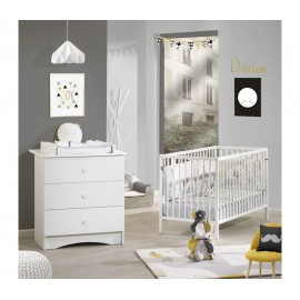 Lit bébé blanc 60x120 Basic