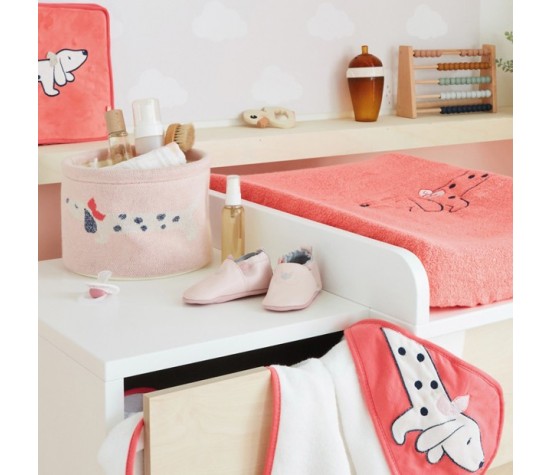 Beauty case rose en Jacquard Bio Amy & Zoé