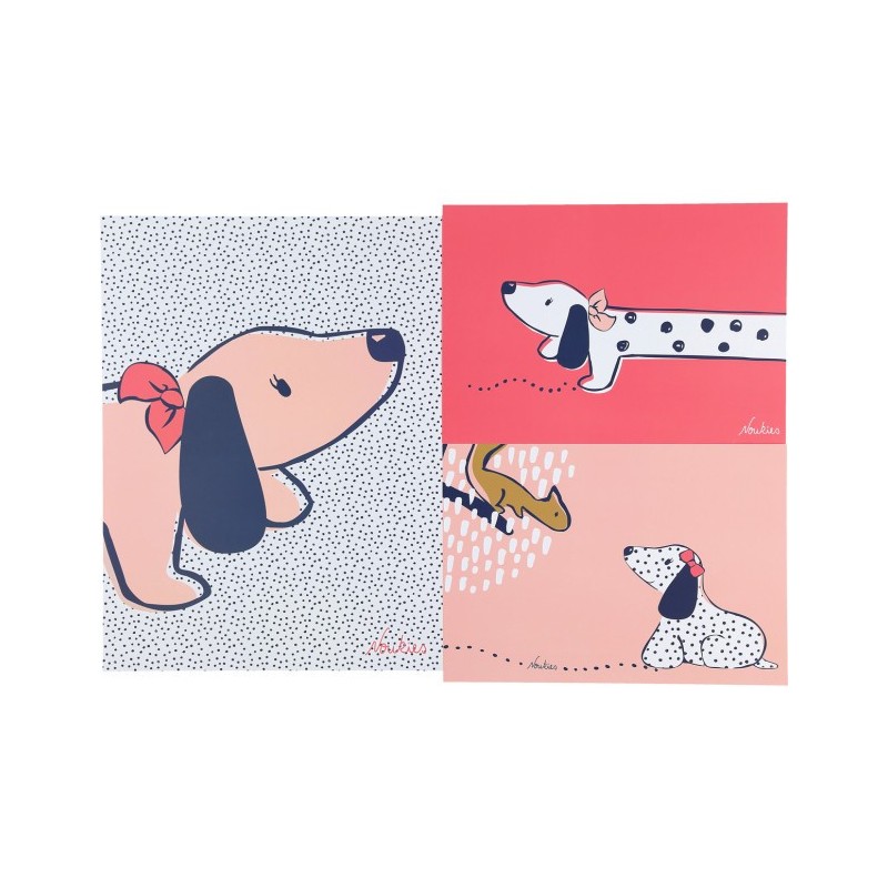 Set de 3 posters muraux Amy & Zoé