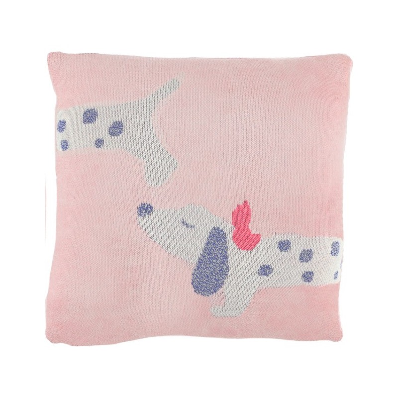 Coussin en tricot Jacquard Bio Amy & Zoé