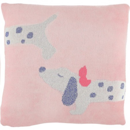 Coussin en tricot Jacquard Bio Amy & Zoé