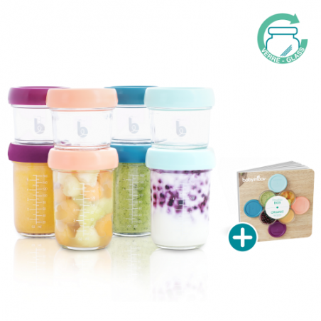 Multiset babybols en verre + livret de recette