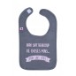 Bavoir "papi sait tout" anthracite/rose Bavoir "papi sait tout" anthracite/rose