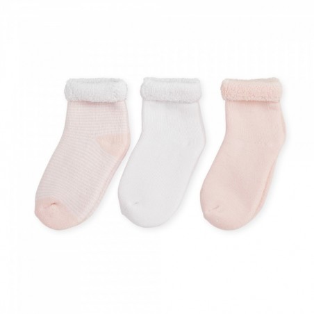 Lot de 3 chaussettes rose