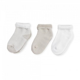 Lot de 3 Chaussette Beige 0-3m