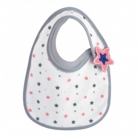 Lot de 2 Bavoir Bib'up naissance Gris et Rose