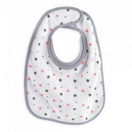 Lot de 2 Bavoir Bib'up 1er age Gris et rose