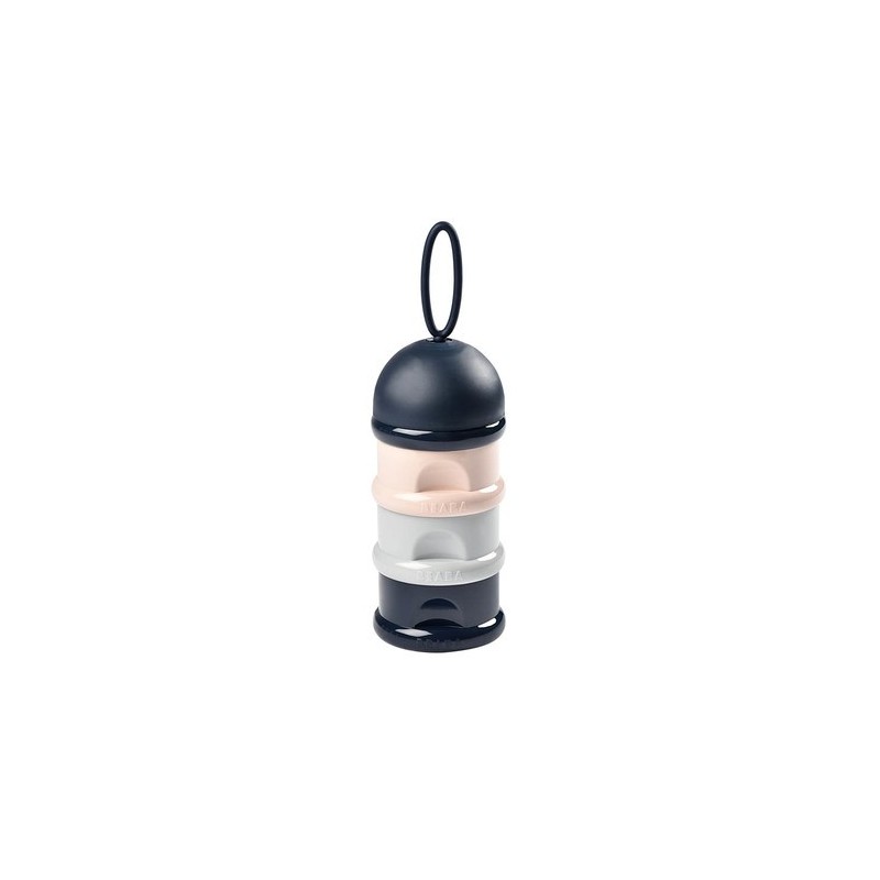 Boite doseuse de lait empilable bleu marine/gris/rose Boite doseuse de lait empilable bleu marine/gris/rose
