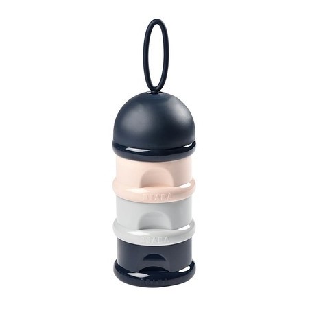 Boite doseuse de lait empilable bleu marine/gris/rose Boite doseuse de lait empilable bleu marine/gris/rose
