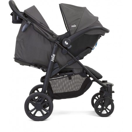 Poussette Litetrax 4 roues Coal + cosy Gemm