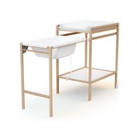 Table à Langer avec baignoire Essentiel Hêtre verni