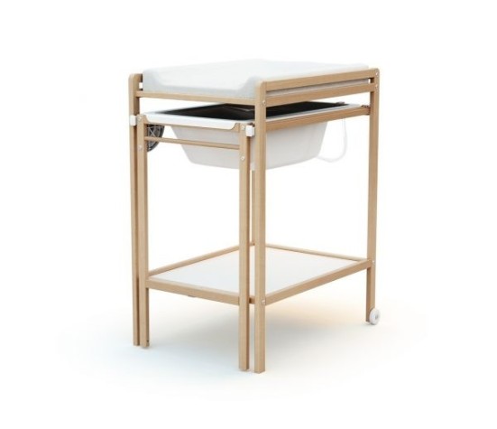Table à Langer avec baignoire Essentiel Hêtre verni