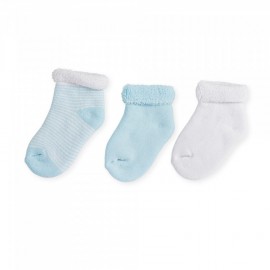 Lot de 3 paires de chaussettes bleu 0-3 mois