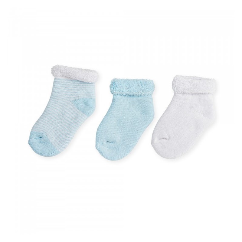 Lot de 3 paires de chaussettes bleu 0-3 mois