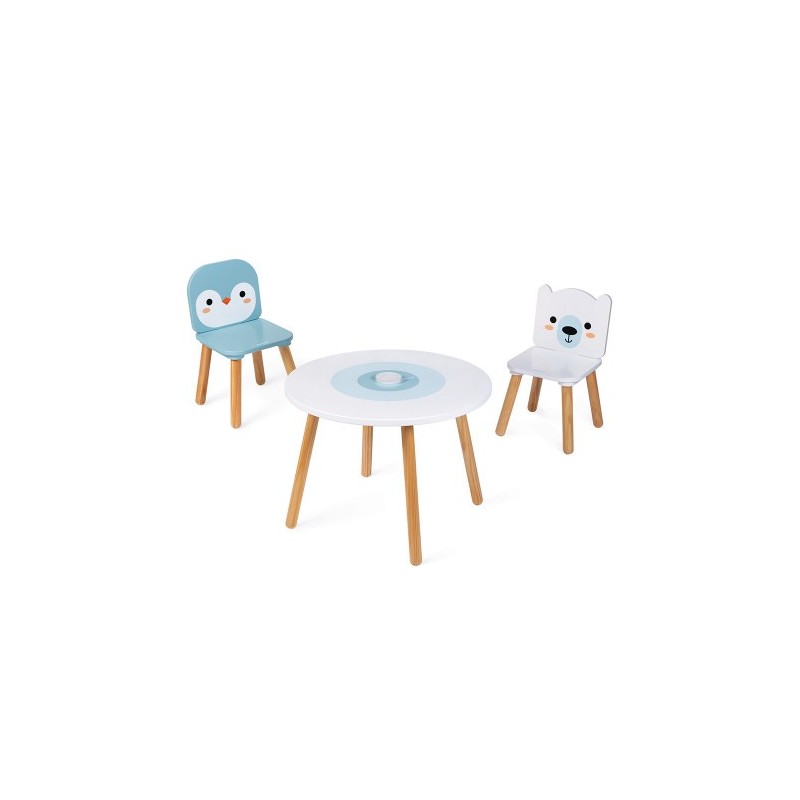 Table et 2 chaises Banquise (Bois)