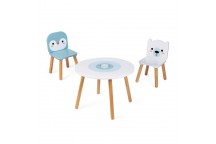 Table et 2 chaises Banquise (Bois)