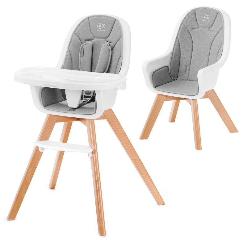 Chaise Haute Tixie 2 en 1 - Gris/Hêtre Chaise Haute Tixie 2 en 1 - Gris/Hêtre