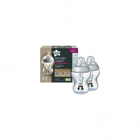 Lot de 2 Biberons Closer to Nature 260ml Rose Lot de 2 Biberons Closer to Nature 260ml Rose