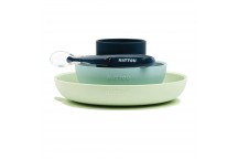 Coffret de repas 4pcs vert/bleu