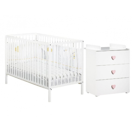 Lit bébé blanc 60x120 Basic - Le coin des petits