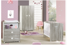 Chambre Smile Silex Lit + Armoire + Commode