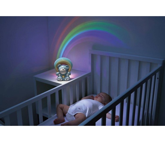 Veilleuse Ourson Arc-en-ciel Bleu