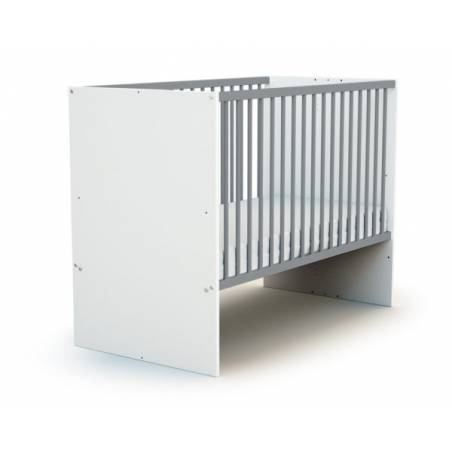 Lit Bebe Evolutif Cotillon Gris Blanc Lit Bebe Evolutif Cotillon Gris Blanc