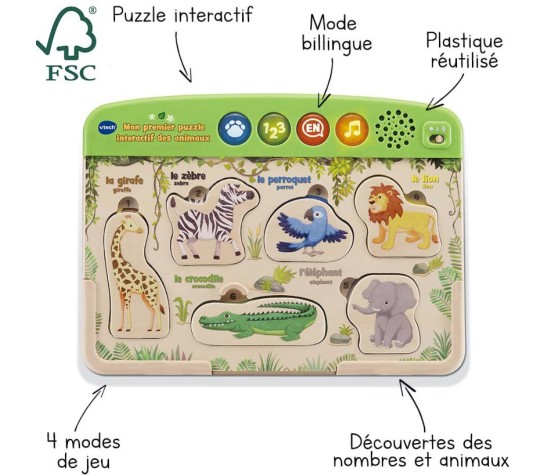 Mon Premier Puzzle Interactif Des Animaux