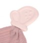 Doudou avec anneau de dentition naturel papillon caoutchouc Doudou avec anneau de dentition naturel papillon caoutchouc
