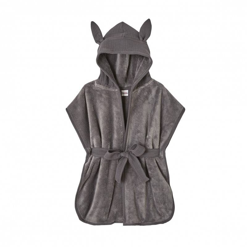 Peignoir en Bambou et Gaze de Coton Gris Le coin des petits