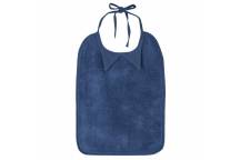 Grand Bavoir Bambou et Gaze de Coton Indigo