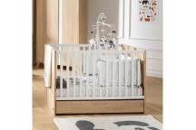 Lit Bébé 120x60 Blanc Lin Nova