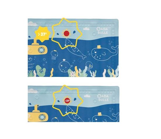 Tapis de bain avec témoin de température