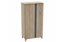 Armoire Nova 2 Portes Gris Volcan