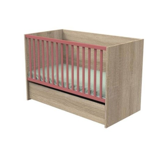 Lit 140x70 évolutif en 90x200 et 140x200 Nova rose canyon