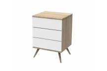 Commode blanc petit volume Seventies