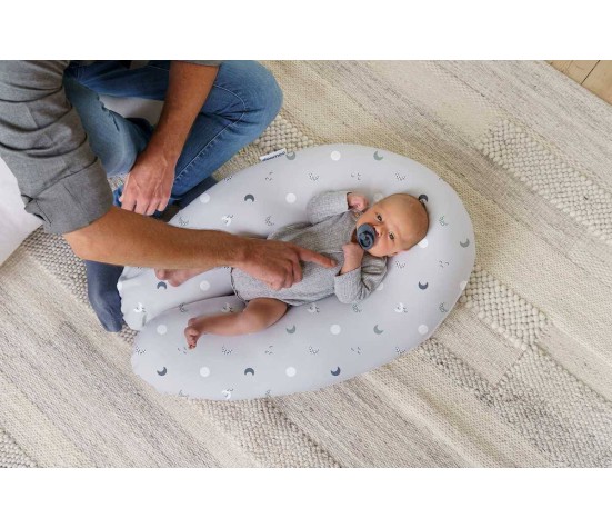 Coussin d'allaitement Blue Grey Moon