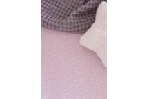 Drap Housse 70x140 Rose étoiles coton BIO