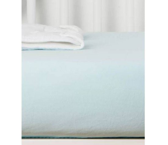 Drap Housse 60x140 Bleu Celadon coton BIO
