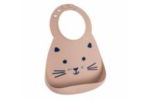Bavoir Silicone : le Chat Taupe