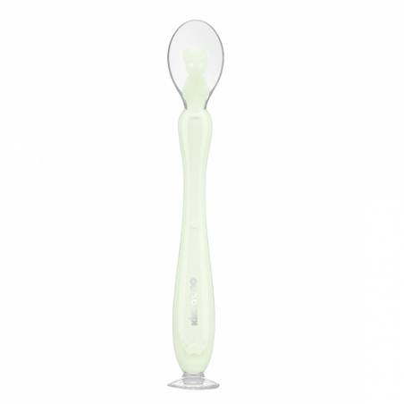 Cuillère en Silicone Avec Ventouse Menthe - Le coin des petits