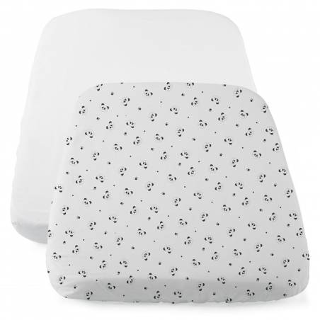 Lot de 2 Draps Housses Next2Me Panda - Le coin des petits