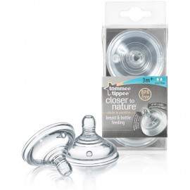 Tétines débit moyen 3+ lot de 2