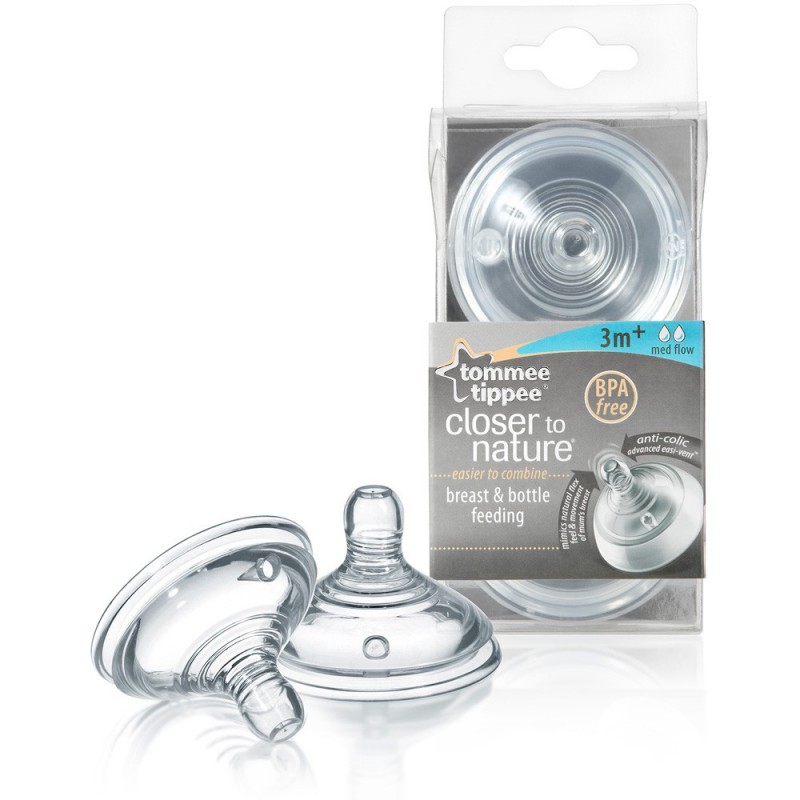 Tétines débit moyen 3+ lot de 2