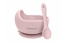 Bol en Silicone Yummy Avec Cuillère Rose