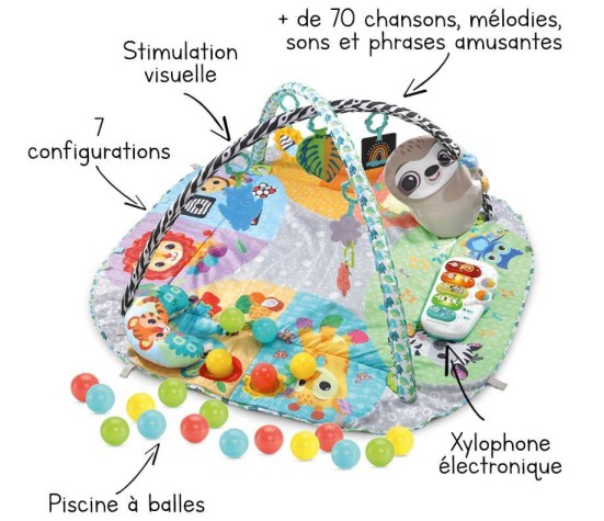 Maxi Tapis d'éveil Sensoriel 7 en 1