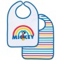 Lot de 2 Bavoirs Mickey Rainbow