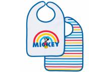 Lot de 2 Bavoirs Mickey Rainbow